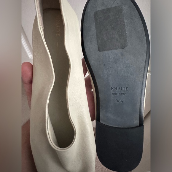 NWT/ NIB Khaite Marcy Ballet Flats- Off-White - size 38.5- US 8 - Picture 7 of 7